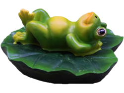 Садовая фигура Лягушка на спине 10 см